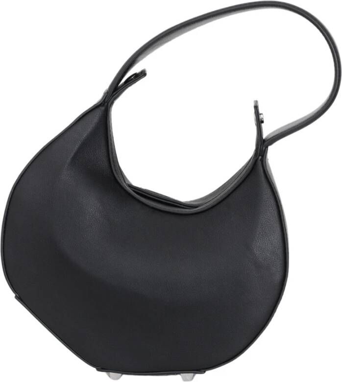 PATRIZIA PEPE Zwarte leren dameshandtas met magnetische sluiting Zwart Dames