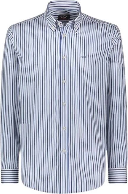 PAUL & SHARK 001 Rigato Formeel Overhemd voor Heren Blauw Heren