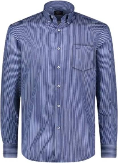 PAUL & SHARK 006 Rigato Formeel Overhemd Blauw Heren