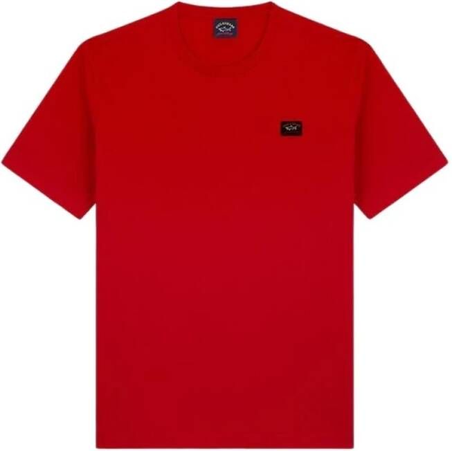 PAUL & SHARK Rode Shirt met Geborduurd Logo Red Heren
