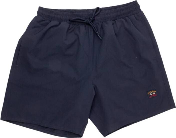 PAUL & SHARK Badge Beach Boxer Shorts Blauw Heren