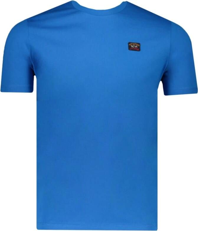 PAUL & SHARK Blauw Katoenen T-Shirt Fw22 Collectie Blauw Heren