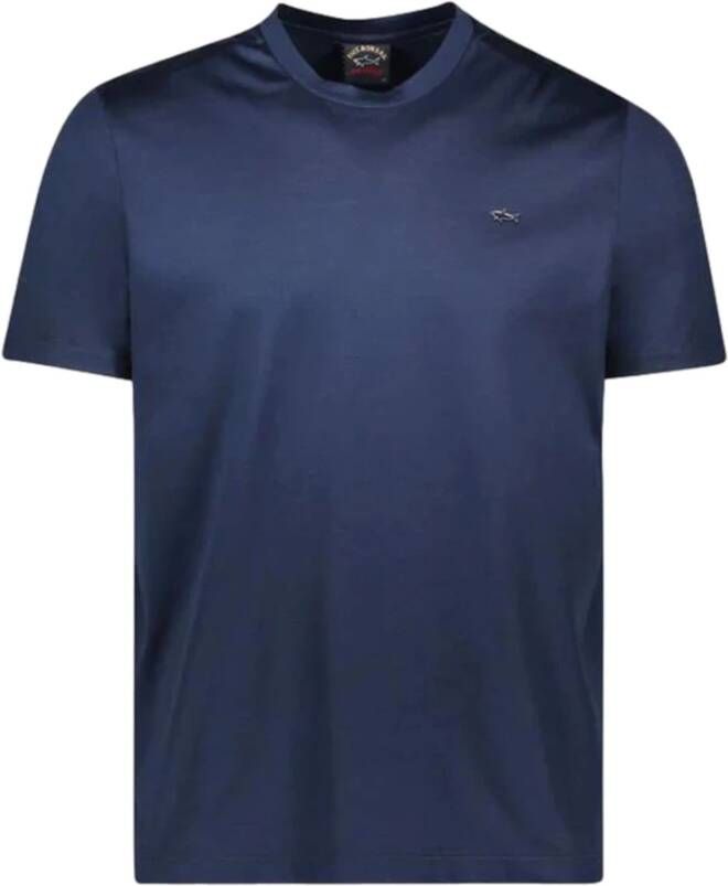 PAUL & SHARK Katoenen T-shirt met korte mouwen Regular Fit 21411016 Blauw Blue Heren