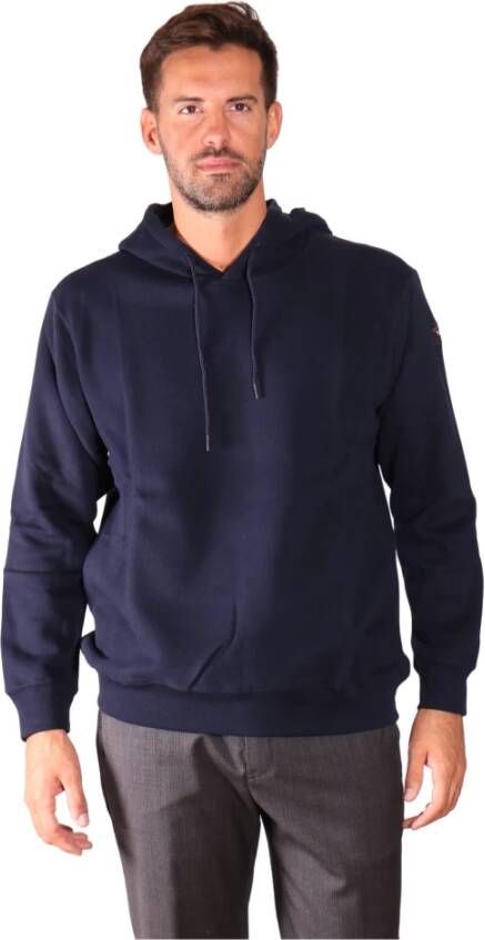 PAUL & SHARK Blauwe hoodie sweatshirt jersey Blauw Heren