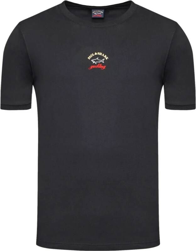 PAUL & SHARK C0P1096 Logo T-Shirt Zwart Heren