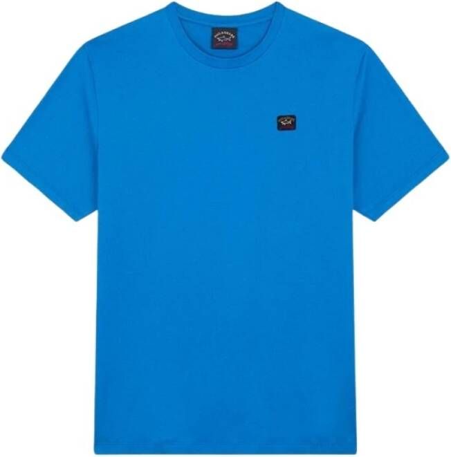 PAUL & SHARK Blauw Shirt met Geborduurd Logo Blue Heren