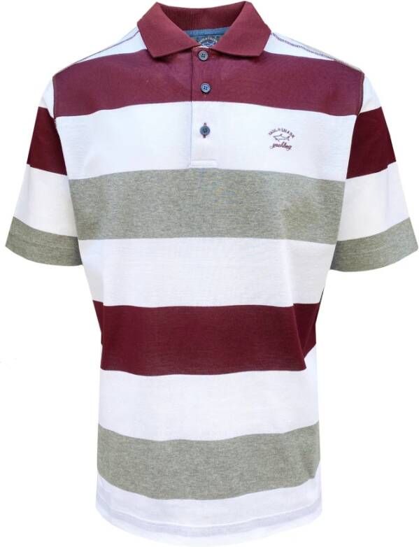 PAUL & SHARK Geborduurd Logo Polo T-Shirt Wit Heren