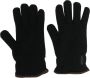 PAUL & SHARK Geribbelde wollen handschoenen 100% zuivere wol Zwart Heren - Thumbnail 1