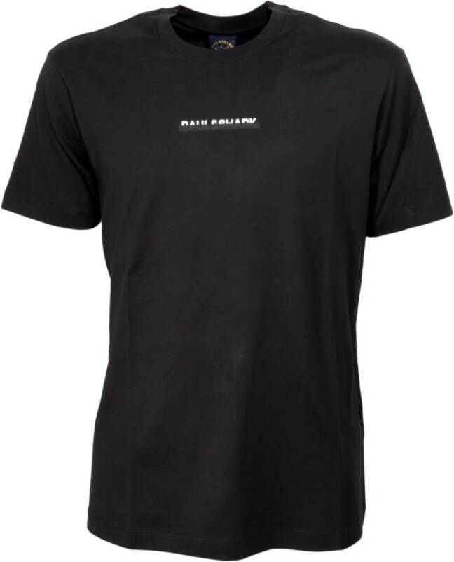 PAUL & SHARK Heren T-shirt van katoen met print 13311616 Kleur Zwart Black Heren