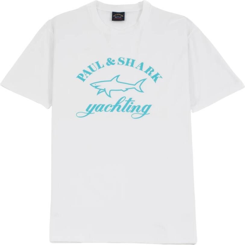 PAUL & SHARK Hoogwaardig katoenen T-shirt Wit Heren