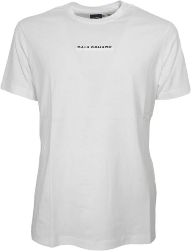 PAUL & SHARK Heren T-shirt van katoen met print 13311616 Wit White Dames