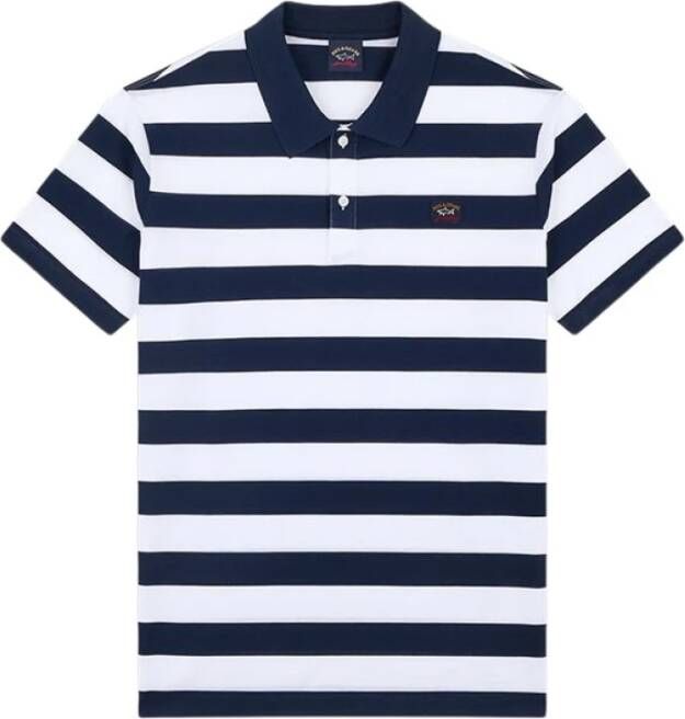 PAUL & SHARK Katoenen Piqué Polo Shirt Blauw Heren