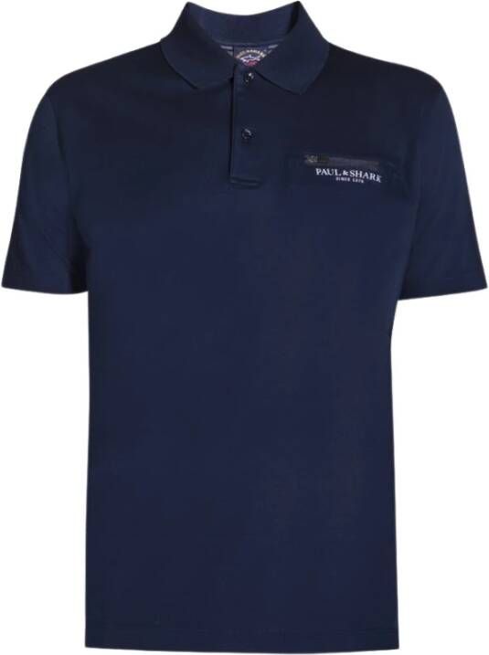 PAUL & SHARK Klassiek Polo Shirt Blauw Heren
