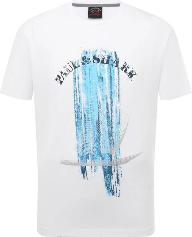 PAUL & SHARK Klassiek Wit T-Shirt 010 Bianco Wit Heren