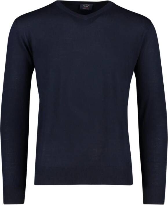 PAUL & SHARK Shetland Ecowool Sweatshirt Stijlvol en Comfortabel Blauw Heren