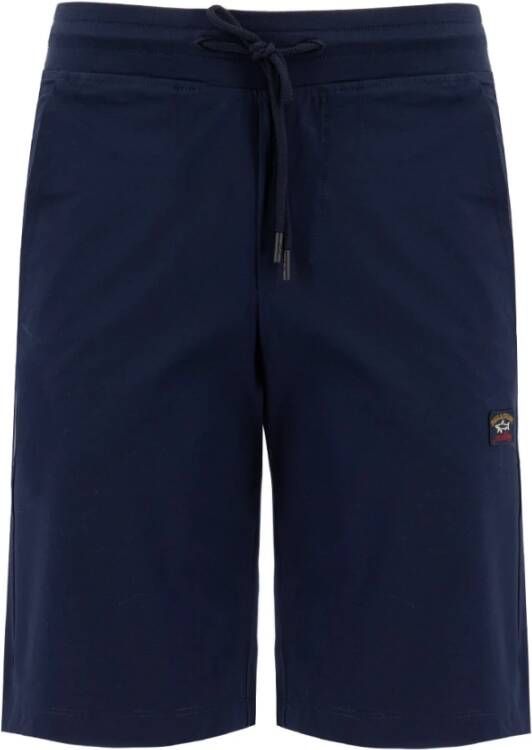 PAUL & SHARK Lange katoenen Bermuda shorts Blauw Heren