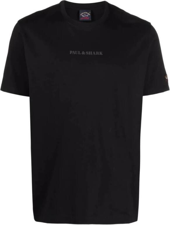 PAUL & SHARK Logo Print T-shirt Zwart Heren