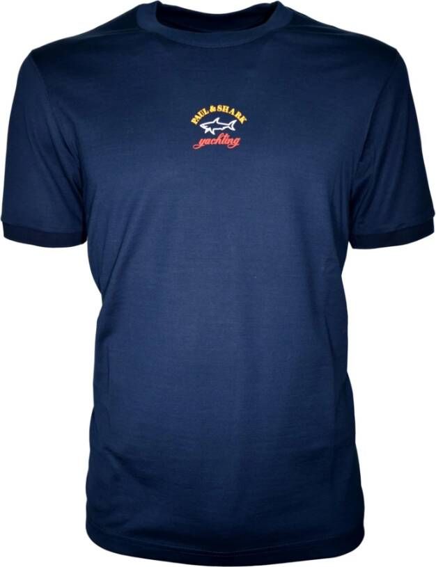 PAUL & SHARK Logo T-Shirt Cop1096 Blauw Heren