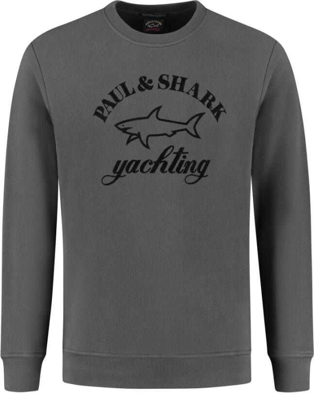 PAUL & SHARK MEN Knitted Sweatshirt C.w. Cotton Grijs Heren