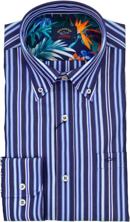 PAUL & SHARK Normaal shirt Blauw Heren
