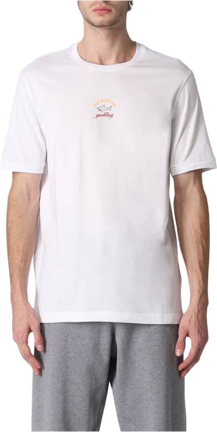 PAUL & SHARK Organisch katoenen T-shirt voor heren Wit Heren
