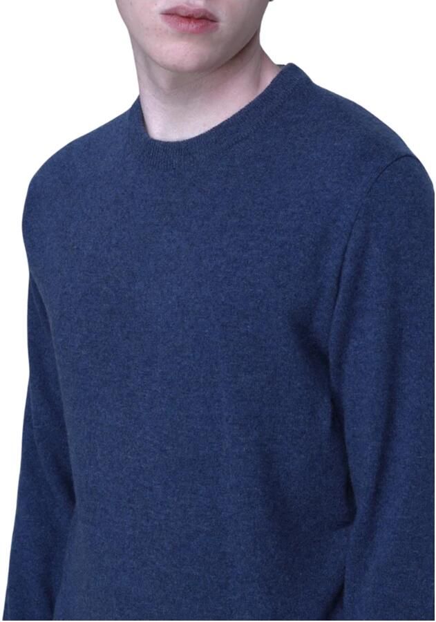 PAUL & SHARK Blauw Melange Wol Ronde Hals Sweater Blue Heren - Foto 2