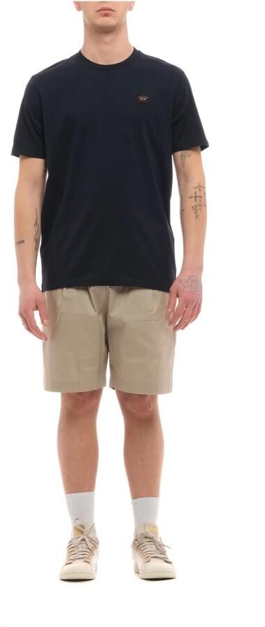 PAUL & SHARK Geribbelde kraag katoenen ronde hals T-shirt Blue Heren - Foto 4