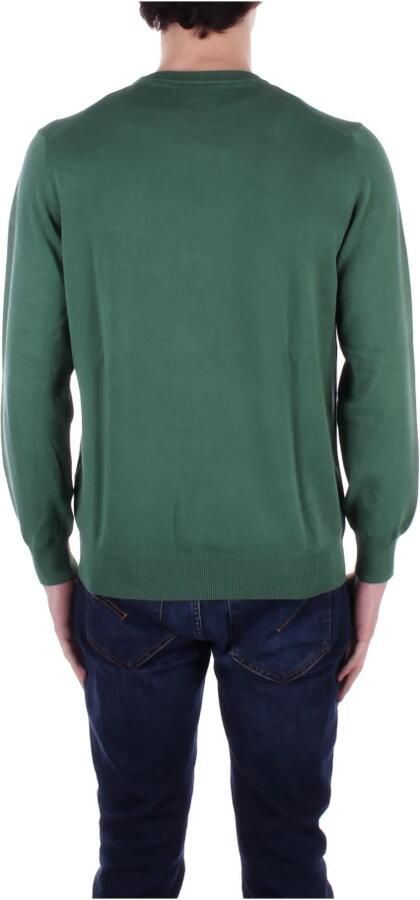 PAUL & SHARK Regular Fit Katoenen Trui met Logo Patch Groen Heren