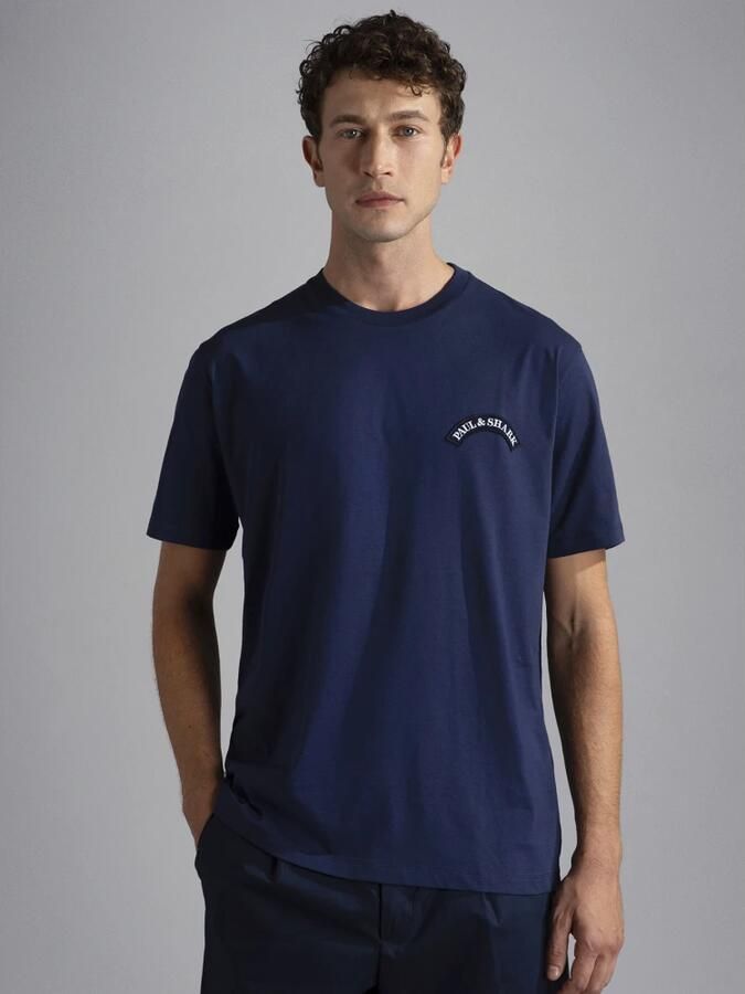 PAUL & SHARK Katoenen Shark Print T-Shirt (Blauw) Blue Heren - Foto 2