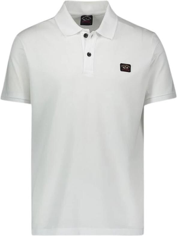 PAUL & SHARK Katoenen Piqué Organische Polo in Witte Kleur Cop1000 White Heren - Foto 3
