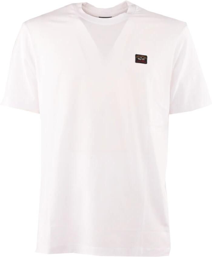 PAUL & SHARK Biologisch Katoenen T-shirt met Korte Mouwen White Heren