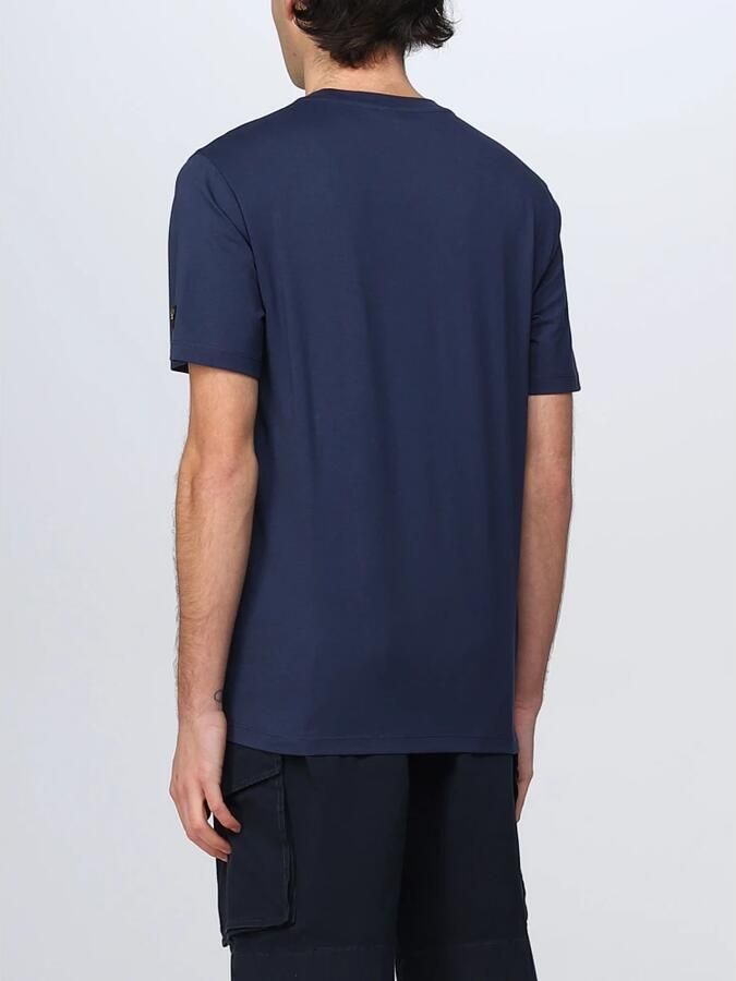 PAUL & SHARK Haai Print Katoenen T-Shirt Blauw Heren