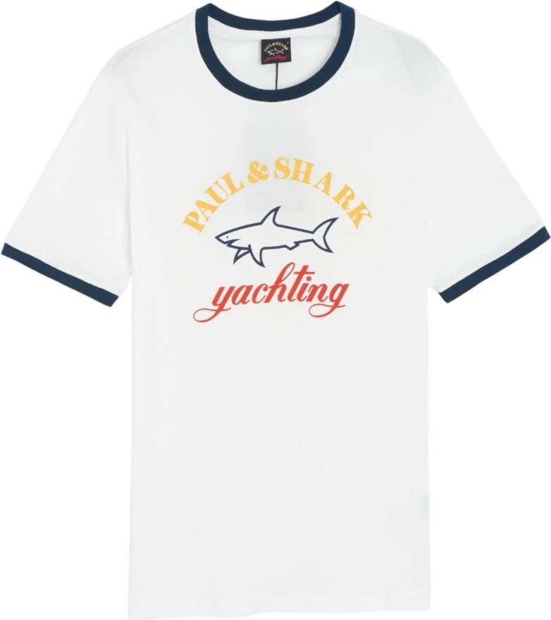 PAUL & SHARK Biologisch katoenen T-shirt voor heren Wit Heren