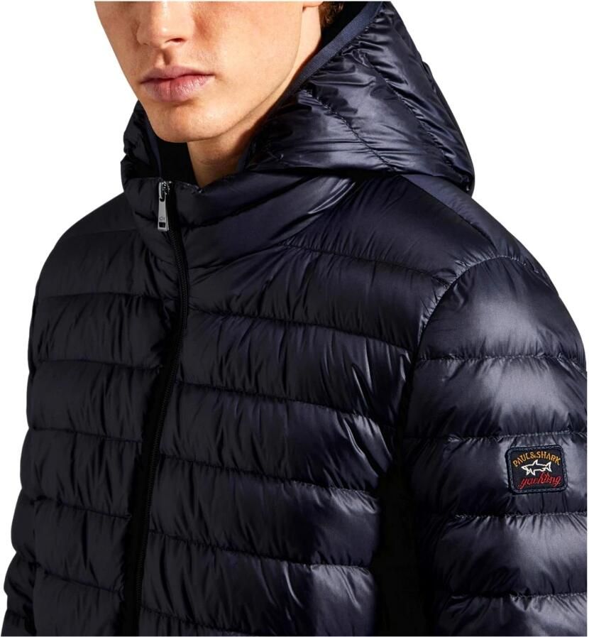 PAUL & SHARK Ultralichte donsjas met afneembare capuchon Blue Heren