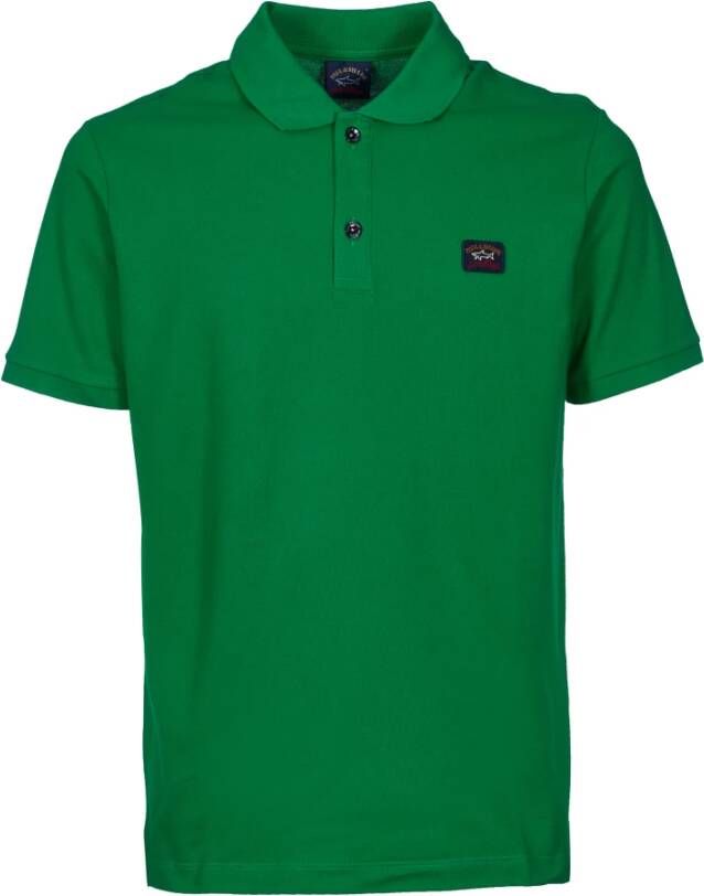 PAUL & SHARK Katoenen Pique Polo Shirt Green Heren