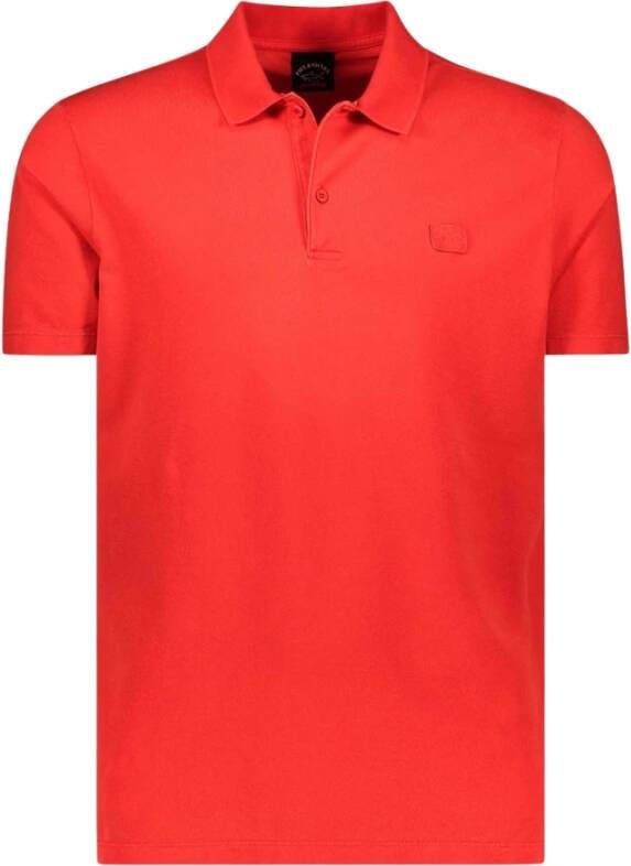 PAUL & SHARK Cape-geverfde Biologische Katoenen Jersey Shirt Rood Heren