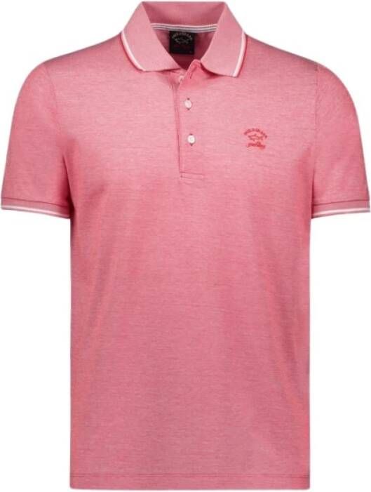 PAUL & SHARK Polo Shirt Zakelijke Stijl Roze Heren