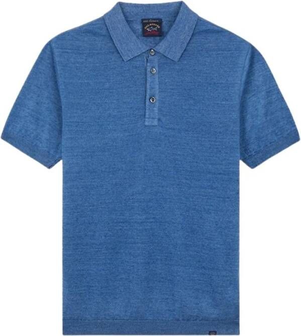 PAUL & SHARK Polo Shirts Blue Heren