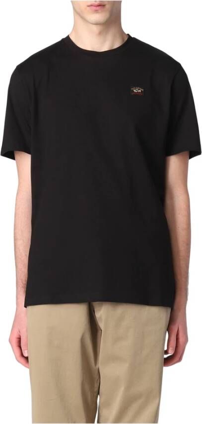 PAUL & SHARK Premium Zwart T-Shirt voor Mannen Zwart Heren