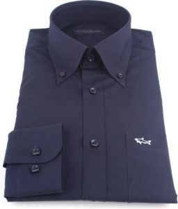 PAUL & SHARK overhemd donkerblauw met borstzak