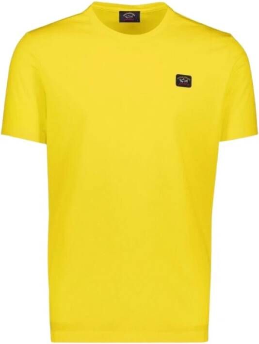 PAUL & SHARK Gele Katoenen T-Shirt Klassieke Stijl Geel Heren