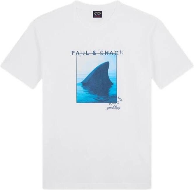 PAUL & SHARK Stijlvolle Paul Shark Heren T-shirt Wit Heren