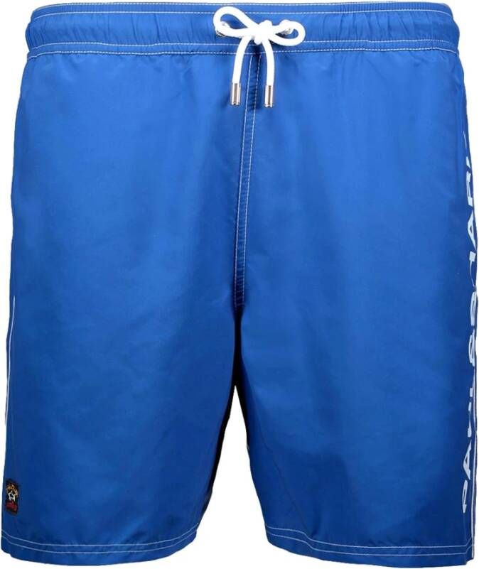 PAUL & SHARK Strandkleding Shorts met Elastische Tailleband en Trekkoord Blauw Heren