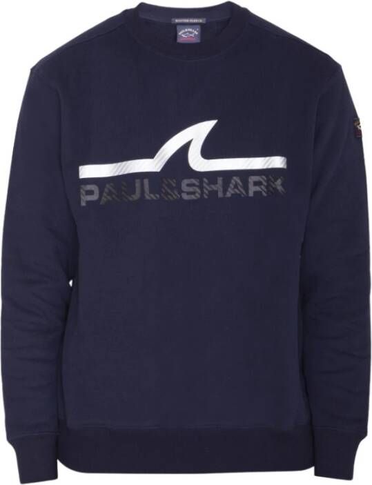 PAUL & SHARK Sweatshirt met logo Blauw Heren