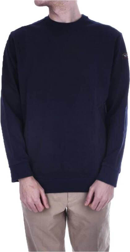 PAUL & SHARK Organisch Katoenen Sweatshirt Klassiek Ontwerp Blauw Heren