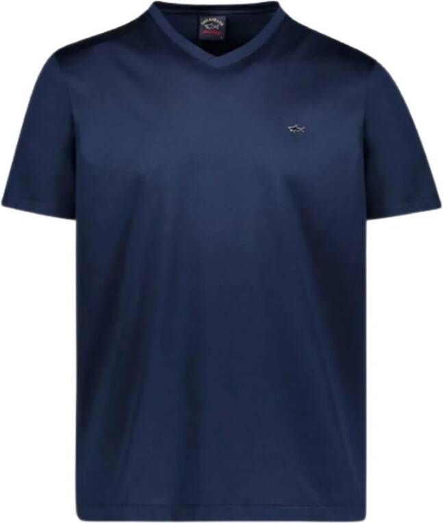 PAUL & SHARK Katoenen T-shirt met korte mouwen Regular Fit 21411016 Blauw Blue Heren