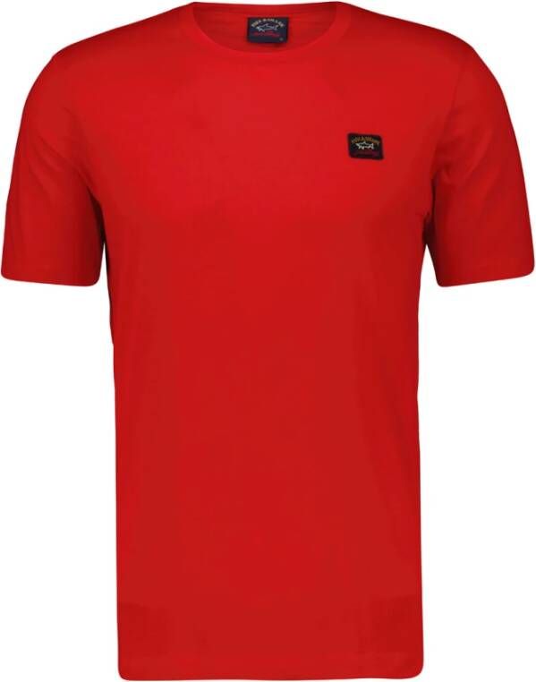 PAUL & SHARK Rode Shirt met Geborduurd Logo Red Heren