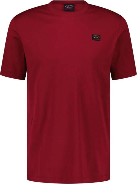PAUL & SHARK Sportieve Biologisch Katoenen T-Shirt Rood Heren
