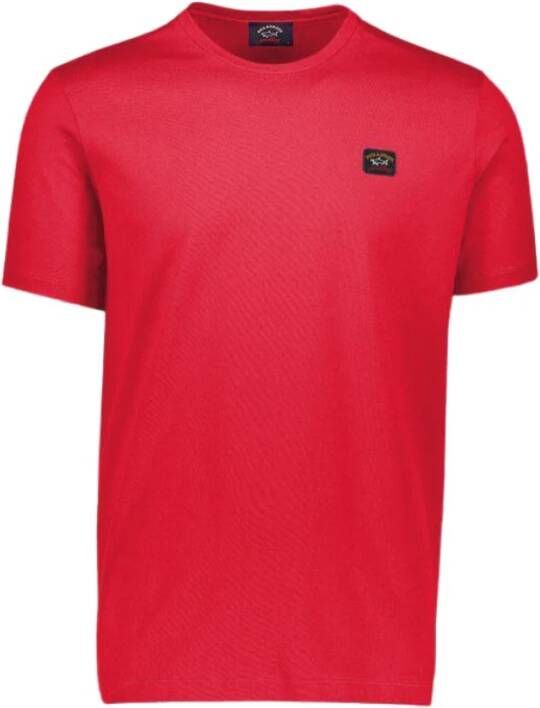 PAUL & SHARK Rode Katoenen T-Shirt voor Heren Rood Heren