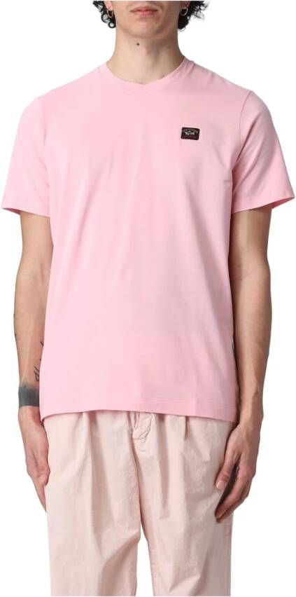 PAUL & SHARK T-shirt Roze Heren